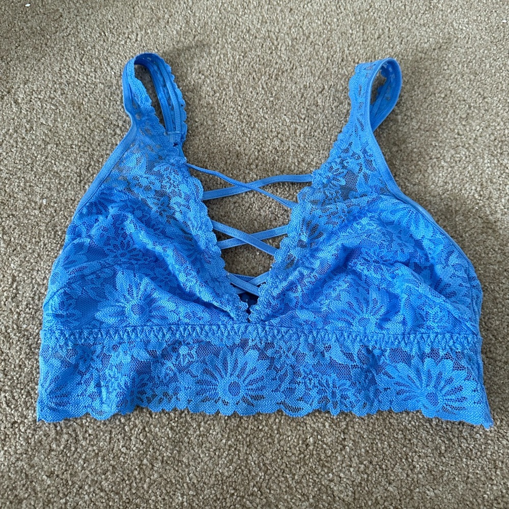light blue bralette from victoria secret pink
